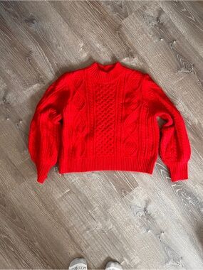 Ever New Red Cable-Knit Sweater